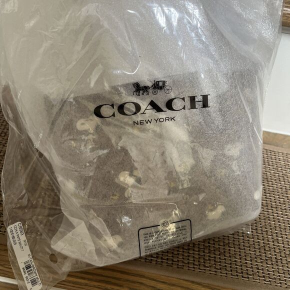 Coach X Peanuts City Mini Tote Bag In Signature Canvas With Snoopy Print CBS83 - Picture 4 of 5